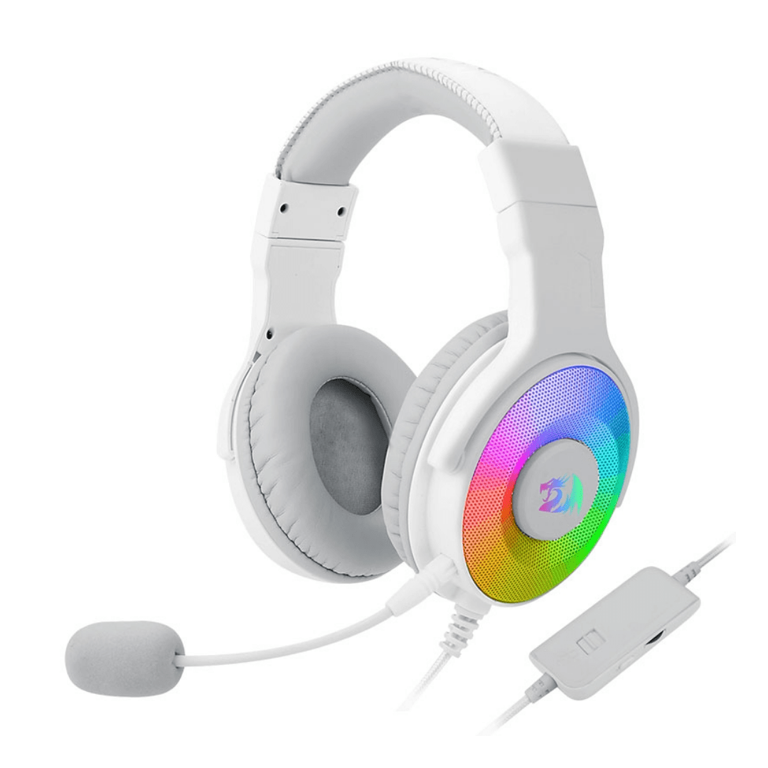 Auricular Redragon Pandora H350W-RGB USB Blanco RGB 7.1
