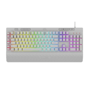 Teclado Redragon Shiva K512W-RGB-SP Membrana Blanco RGB Español