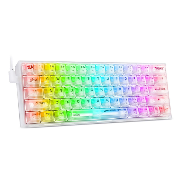 Teclado Redragon Fizz K617CT Mecanico Blanco RGB