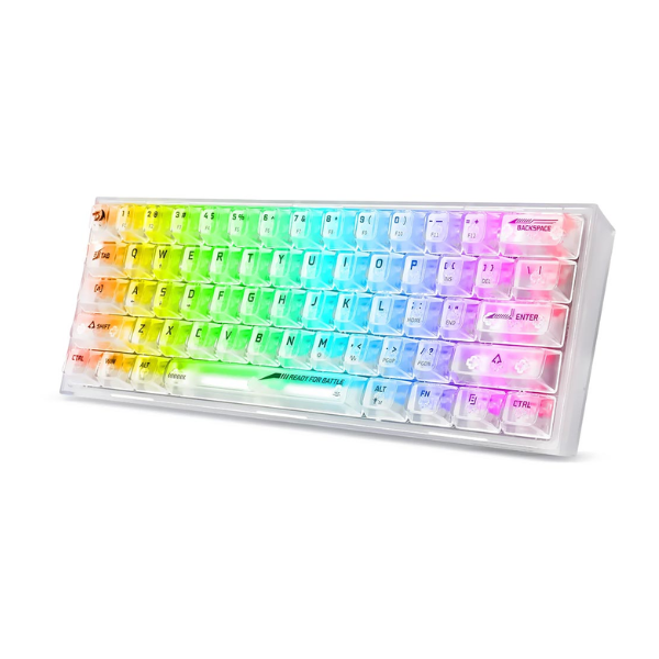 Teclado Redragon Fizz K617CT Mecanico Blanco RGB