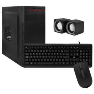 Gabinete Kit Mtek DK03 Fonte 500W Speaker Mouse Teclado Portugués Negro