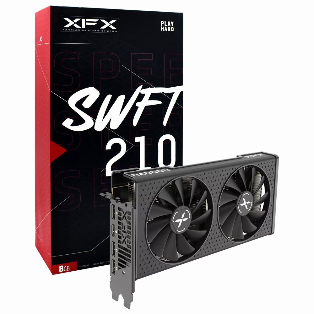 Tarjeta Gráfica XFX Speedster SWIFT210 8GB Radeon RX7600 GDDR6 - RX-76PSWFTFY