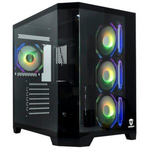 Gabinete Gamer Satellite K902 ATX 4 Cooler ARGB Negro