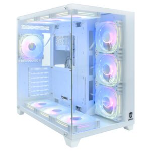 Gabinete Gamer Satellite K899 ATX 10 Cooler Blanco