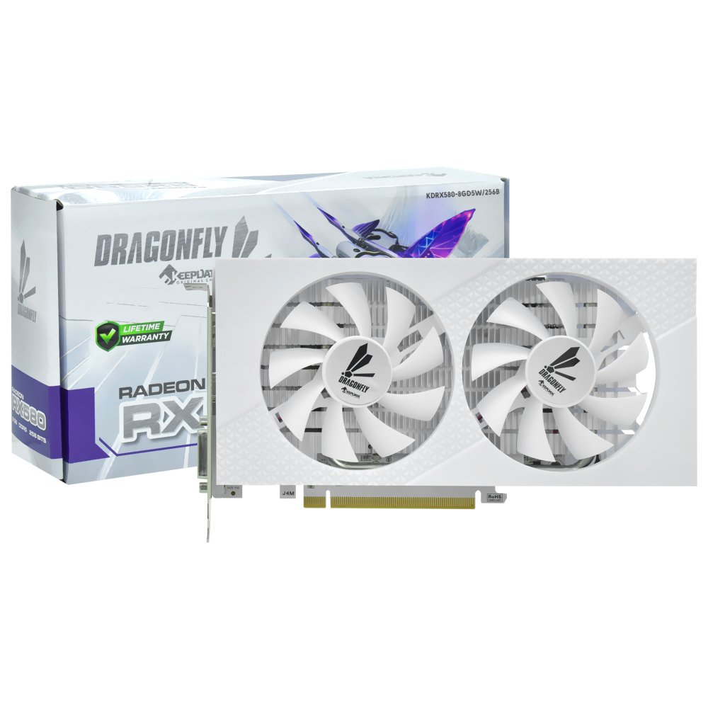 Tarjeta Gráfica Keepdata DragonFly White 8GB Radeon RX580 GDDR5 - KDRX580-8GD5W/256B