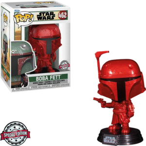 Funko Pop Star Wars The Mandalorian Boba Fett Red Chrome 462