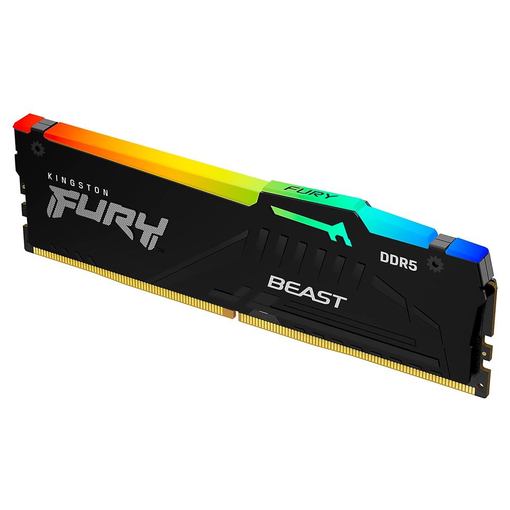 Memoria RAM Kingston Fury Beast DDR5 16GB 5200MHz RGB - Negro (KF552C40BBA/16)