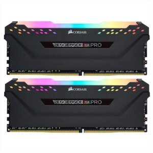 Memoria RAM Corsair Vengeance RGB Pro DDR4 32GB (2x16GB) 3200MHz Negro (CMW32GX4M2E3200C16)
