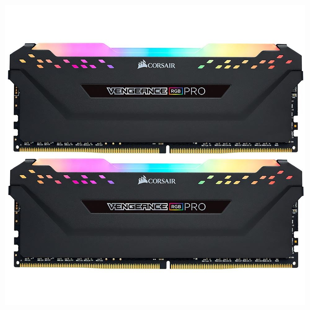 Memoria RAM Corsair Vengeance RGB Pro DDR4 32GB (2x16GB) 3200MHz Negro (CMW32GX4M2E3200C16)