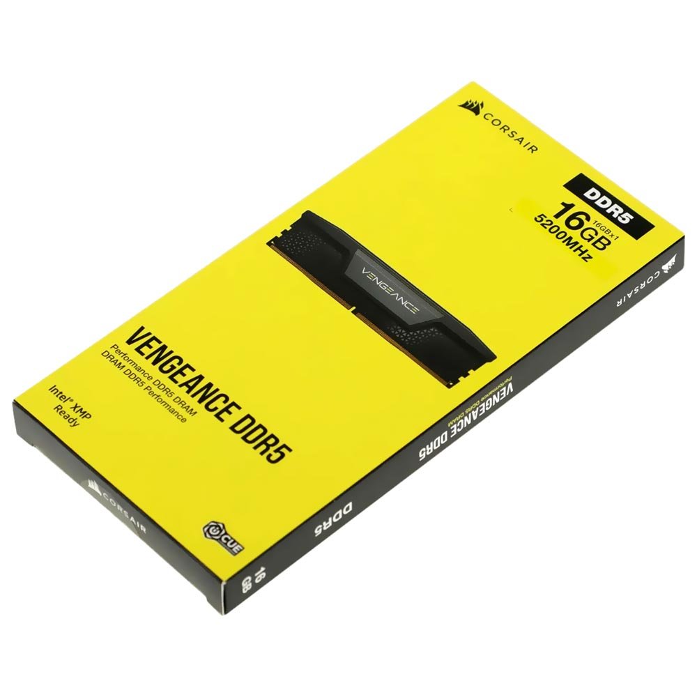Memoria RAM Corsair Vengeance DDR5 16GB 5200MHz Negro (CMK16GX5M1B5200C40)