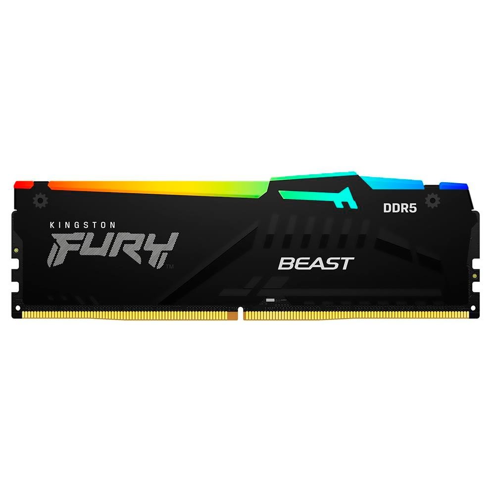 Memoria RAM Kingston Fury Beast DDR5 16GB 6000MHz RGB - Negro (KF560C36BBE2A-16)