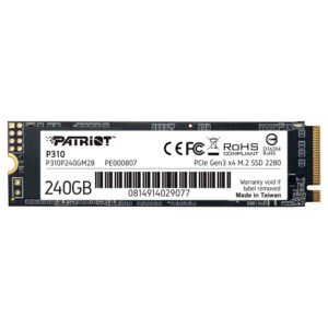 SSD Patriot M.2 240GB P310 NVMe - P310P240GM28