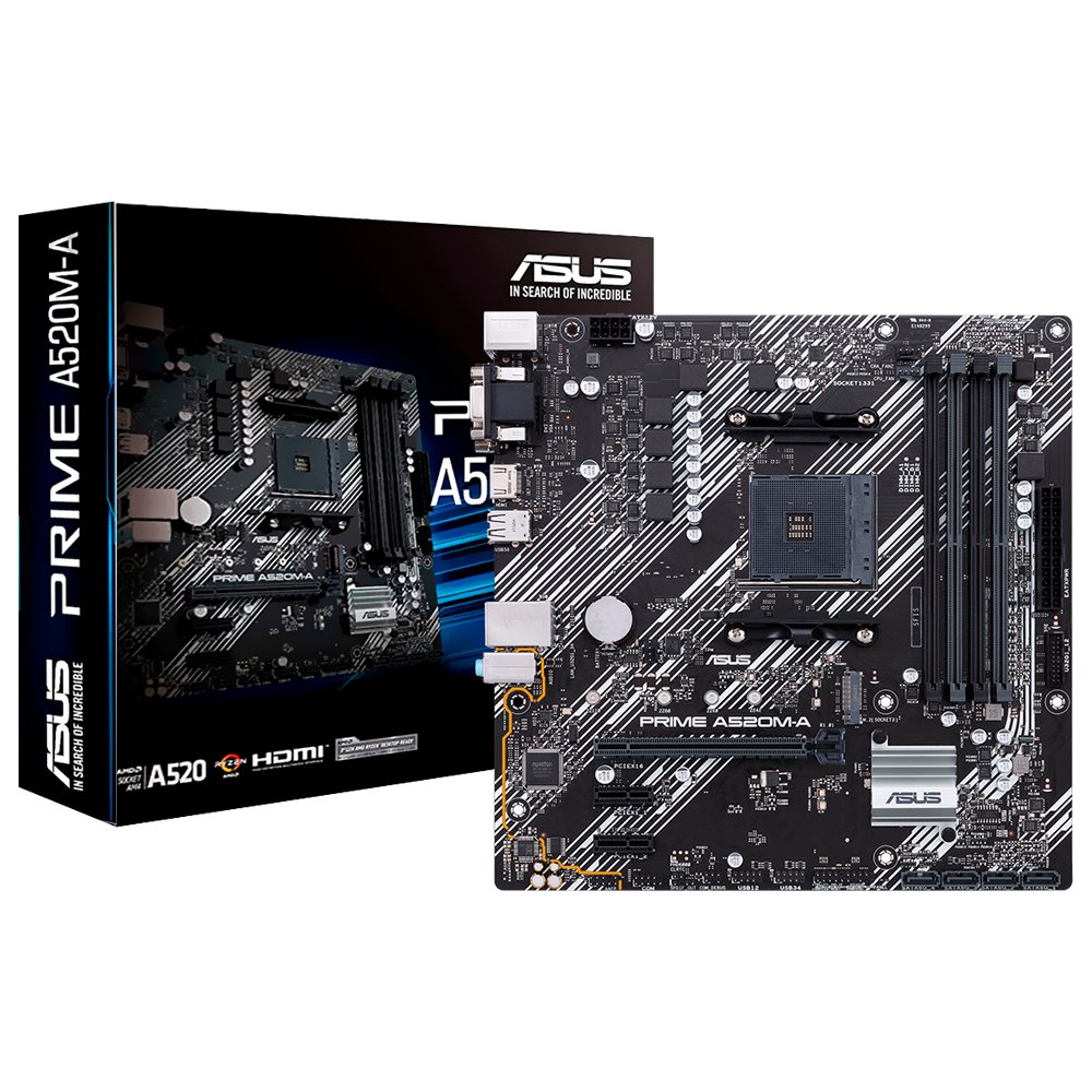 Placa Madre ASUS Prime A520M-A II Socket AM4 VGA DDR4