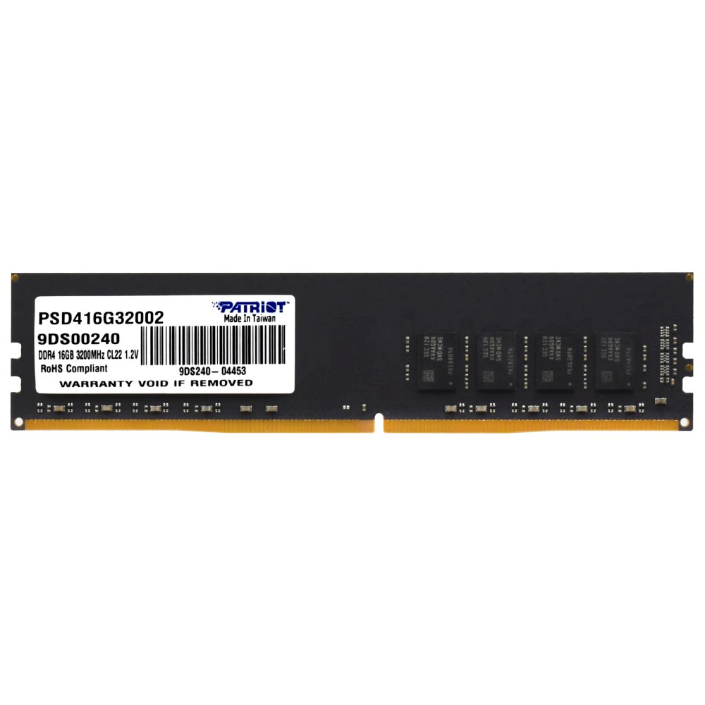 Memoria RAM Patriot Signature DDR4 16GB 3200MHz Negro (PSD416G32002)