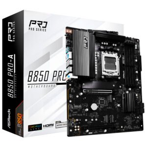 Placa Madre AM5 ASROCK B850 PRO-A M.2 DDR5 HDMI TYPE-C USB3.2 GLAN SOM 90-MXBQM0-A0UAYAZ