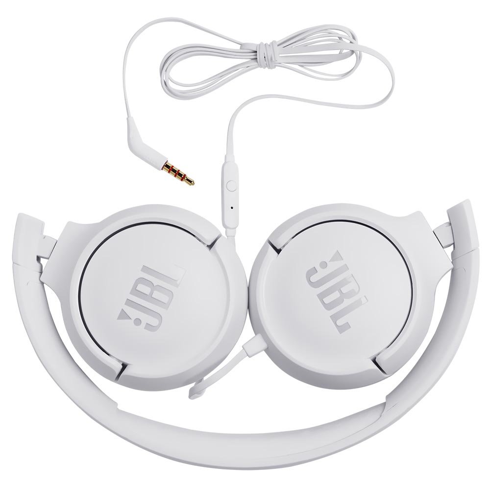 Auricular JBL Tune T500 Pure Bass Con Cable - Blanco
