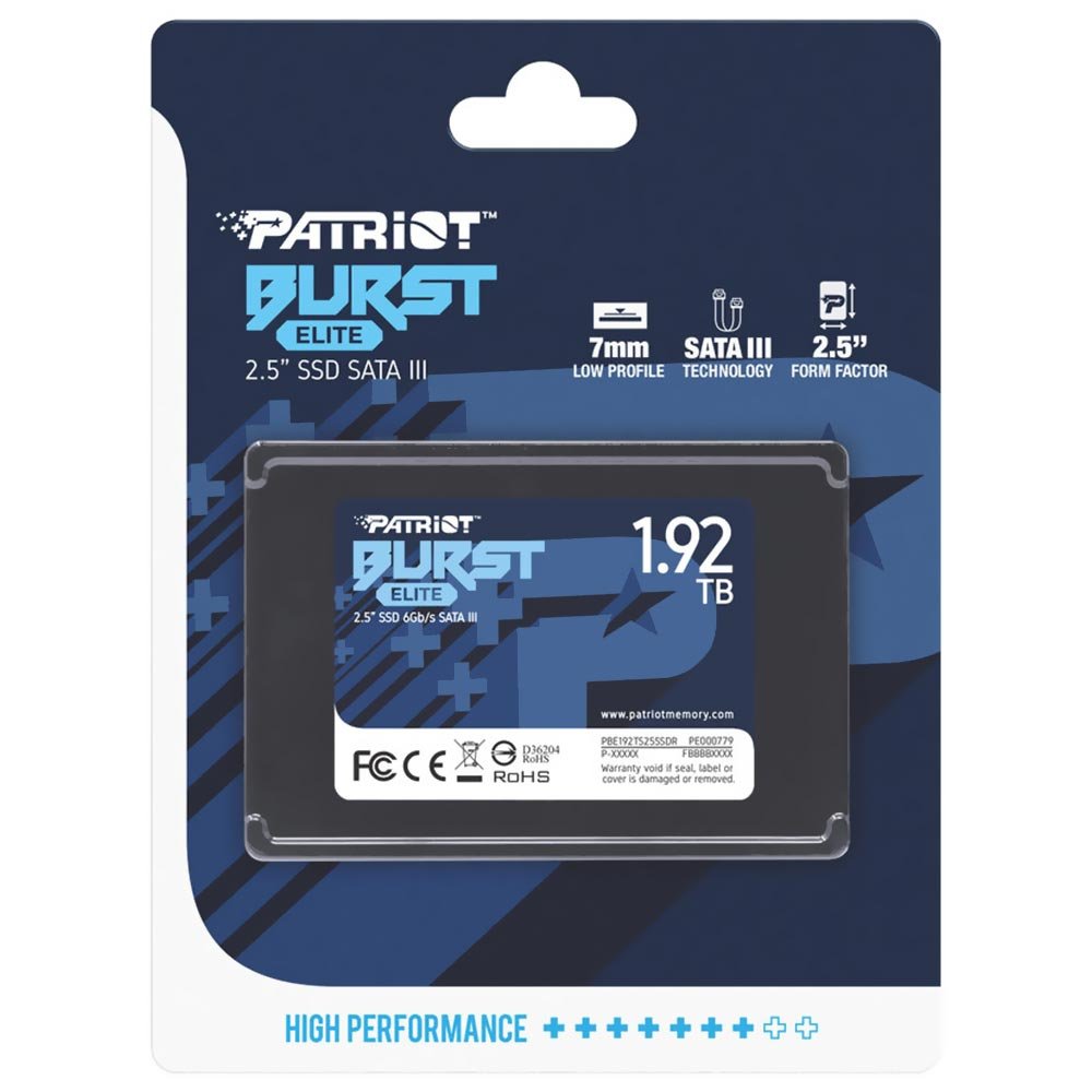 SSD Patriot 1.92TB Burst Elite 2.5" SATA 3 - PBE192TS25SSDR