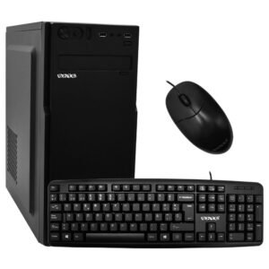 Gabinete Kit Satellite K702M Fuente 200W Mouse Teclado Español Negro
