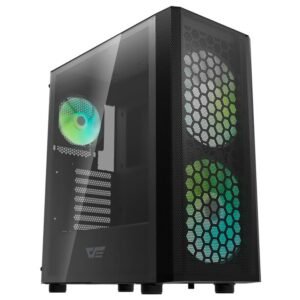 Gabinete Gamer darkFlash DK360 Mesh ATX 3 Cooler RGB Negro