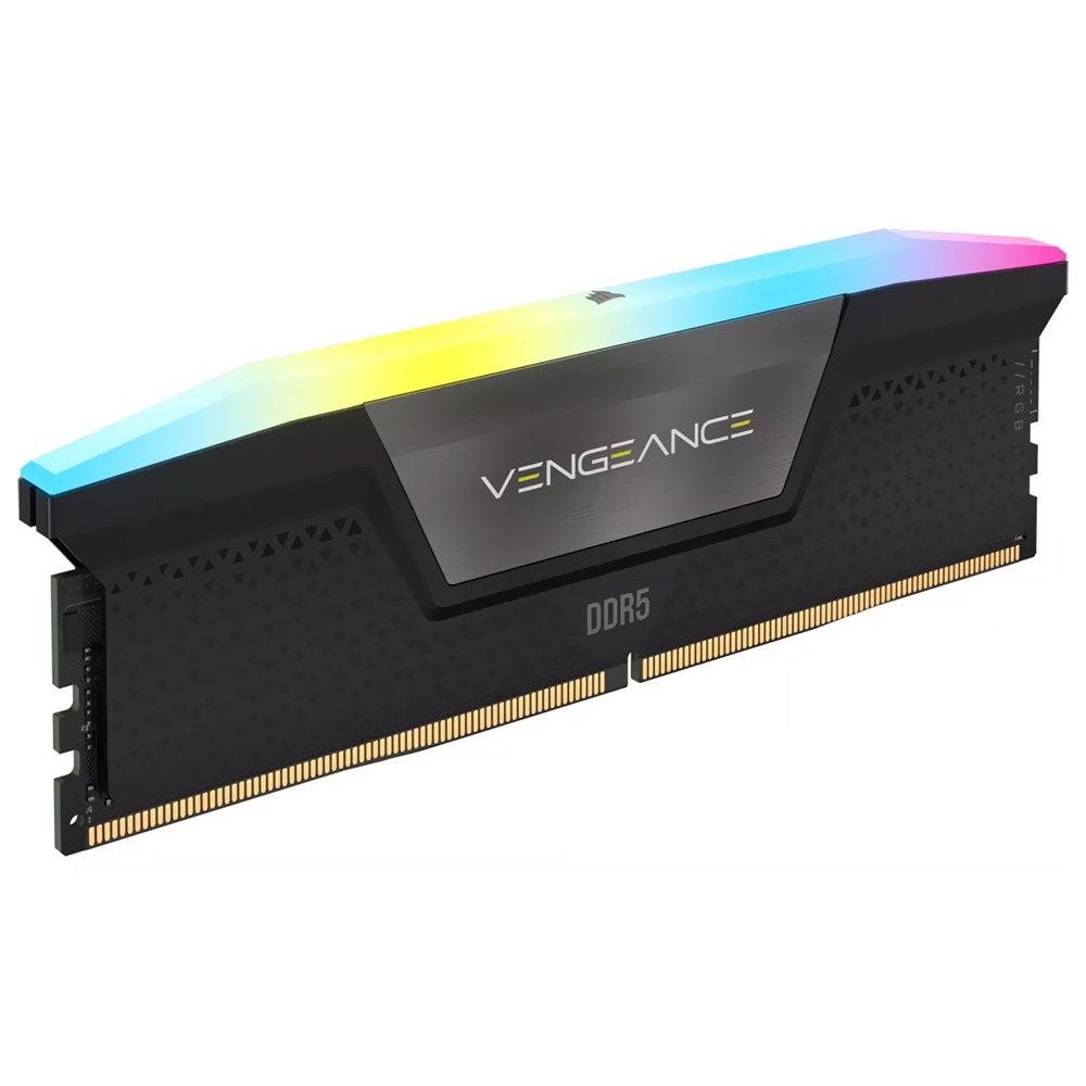 Memoria RAM Corsair Vengeance RGB DDR5 16GB 5600MHz Negro (CMH16GX5M1B5600C40)