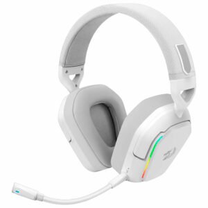 Auricular Gamer Redragon H868W Mira Wireless RGB - Blanco