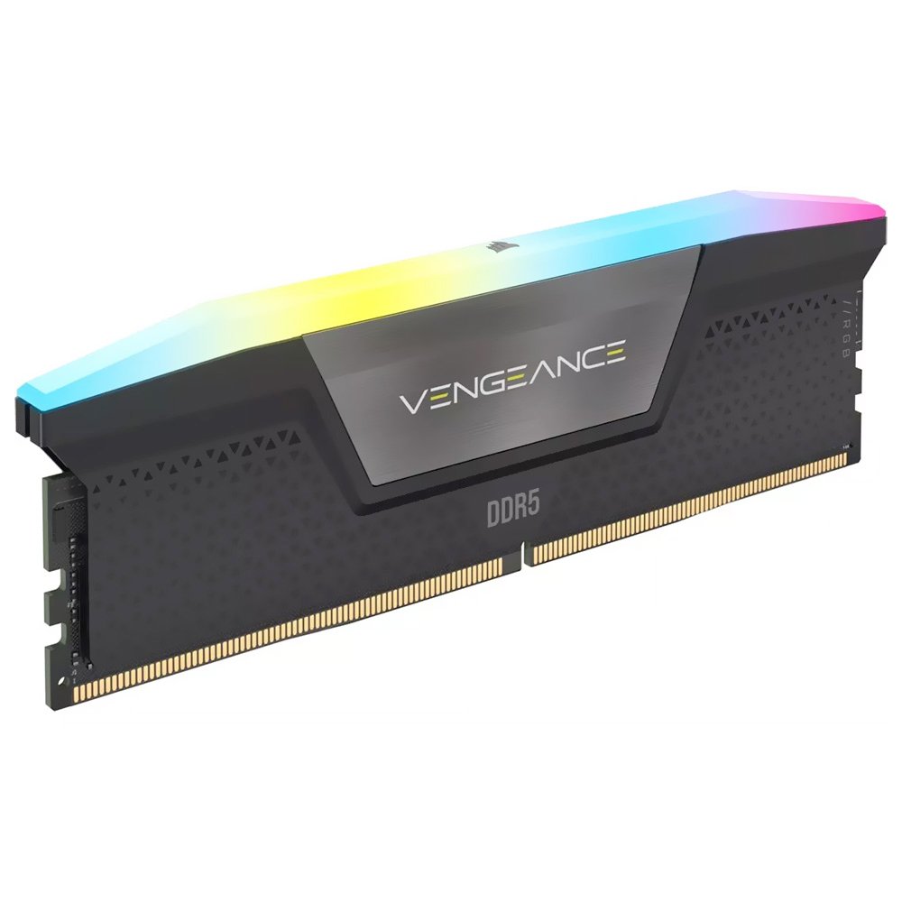 Memoria RAM Corsair Vengeance DDR5 32GB 5600MHz RGB - Negro (CMH32GX5M1B5600Z40)