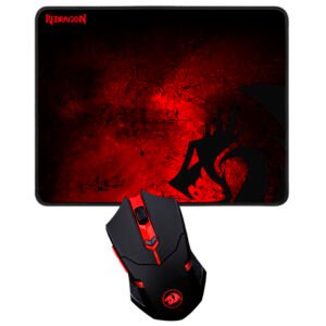 Mouse Gamer Redragon M601WL-BA Wireless / LED - Negro + Mousepad