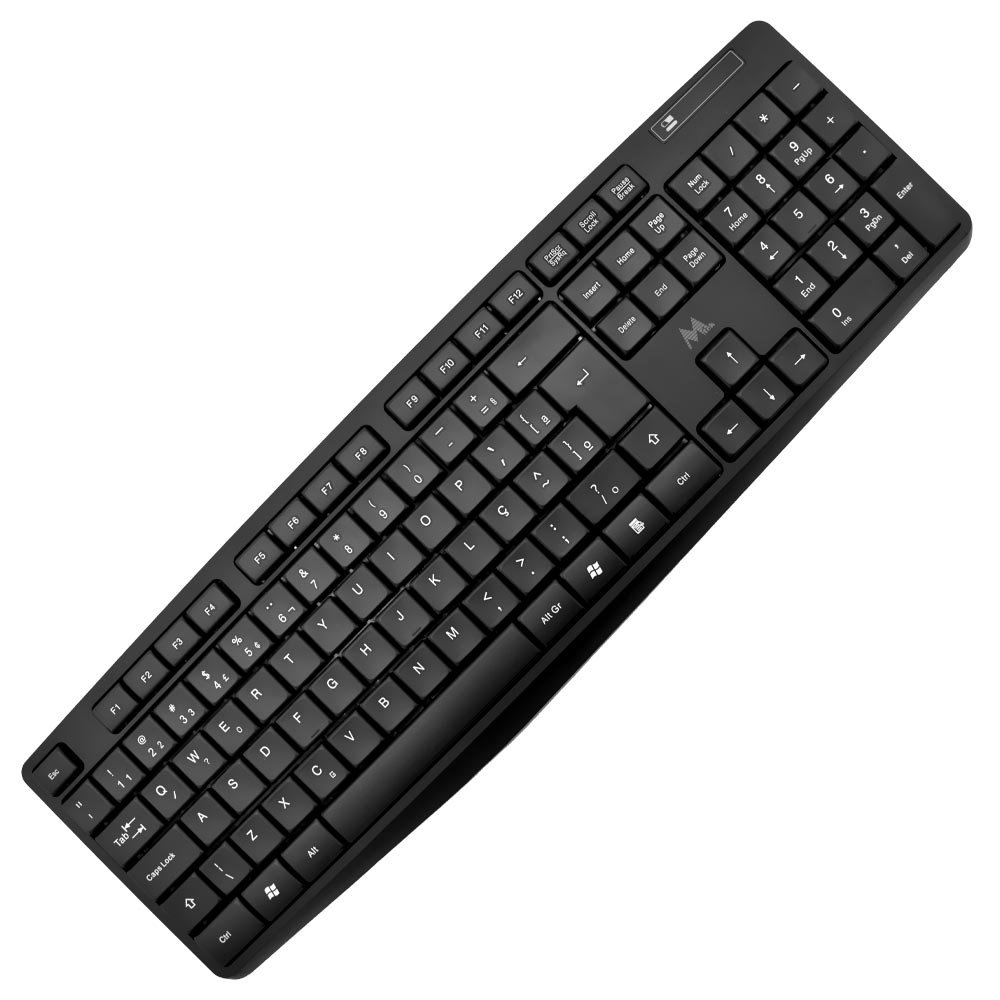 Teclado + Mouse Mtek KM5239 Wireless Portugués Negro