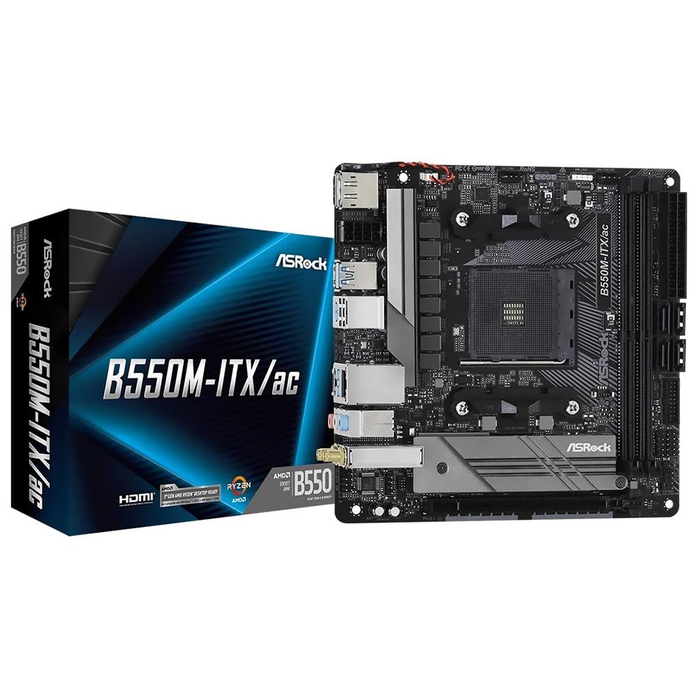 Placa Madre ASRock B550M-ITX AC Socket AM4 DDR4