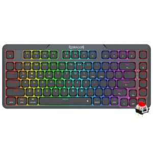 Teclado Gamer Redragon K706RGB-PRO Aether Pro Wireless RGB RED Inglés Negro