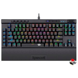 Teclado Gamer Mecánico Redragon K587RGB-PRO Magic-Wand Pro Wireless RGB RED Inglés Negro