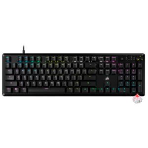 Teclado Gamer Mecánico Corsair K70 Core USB RGB RED Inglés Negro (CH-910971E-NA)