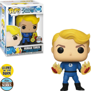 Funko Pop Marvel Fantastic Four Exclusive - Human Torch 568 (glows In The Dark)