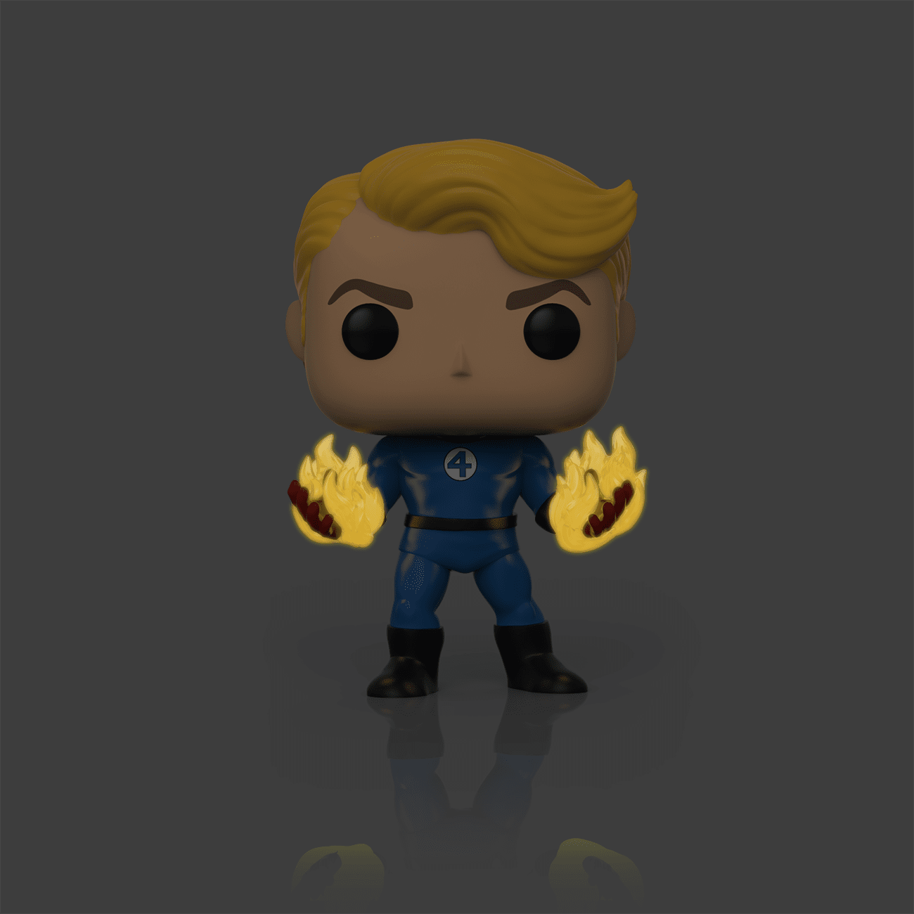 Funko Pop Marvel Fantastic Four Exclusive - Human Torch 568 (glows In The Dark)