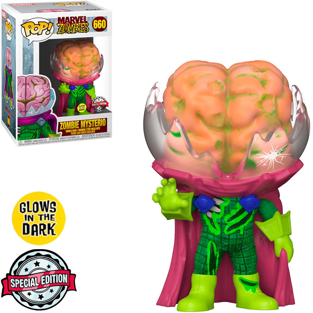 Funko Pop Marvel Zombies Exclusive - Zombie Mysterio 660 (glows In The Dark)