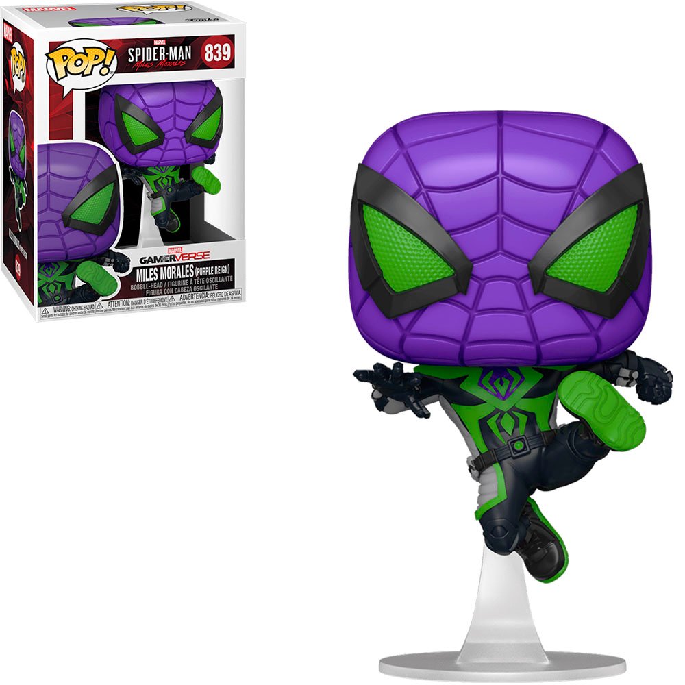 Funko Pop Marvel Gamerverse Spider-man - Miles Morales 839 (purple Reign)