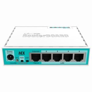 Switch Mikrotik RB 750GR3 HEX L4 Blanco