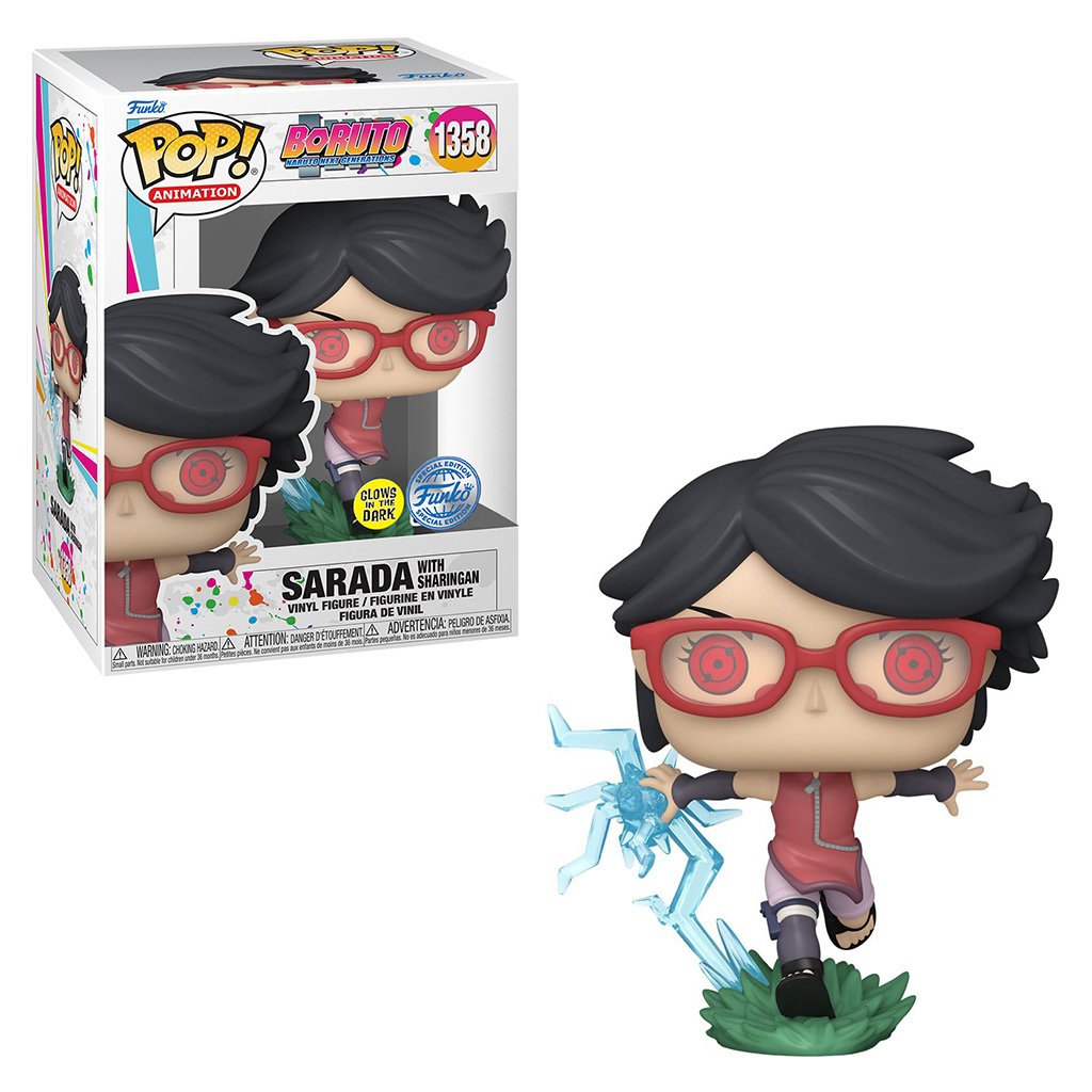 Funko Pop Animation Boruto: Naruto Next Generations Exclusive - Sarada With Shiragan 1358 (glows In The Dark)