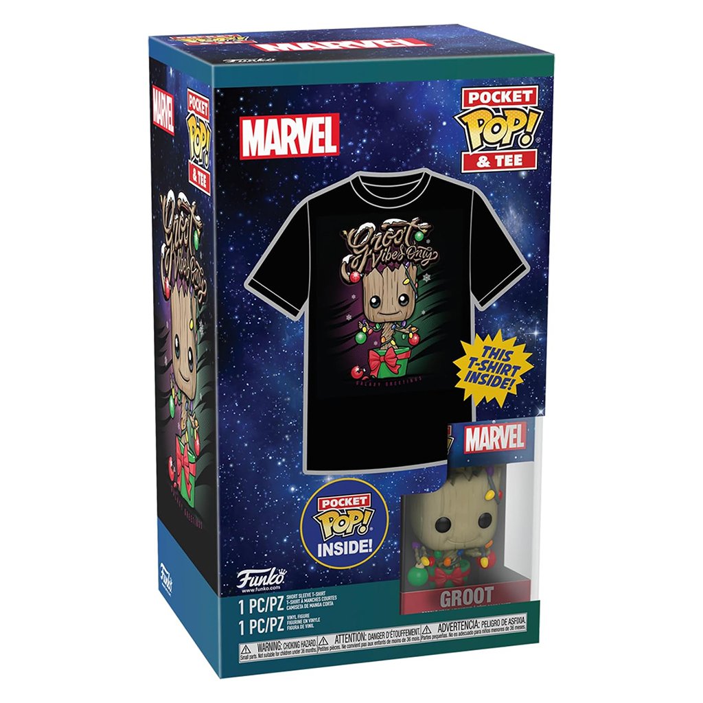 Funko Pop Pocket & Tee Marvel Groot - Tamanho Md (72954)