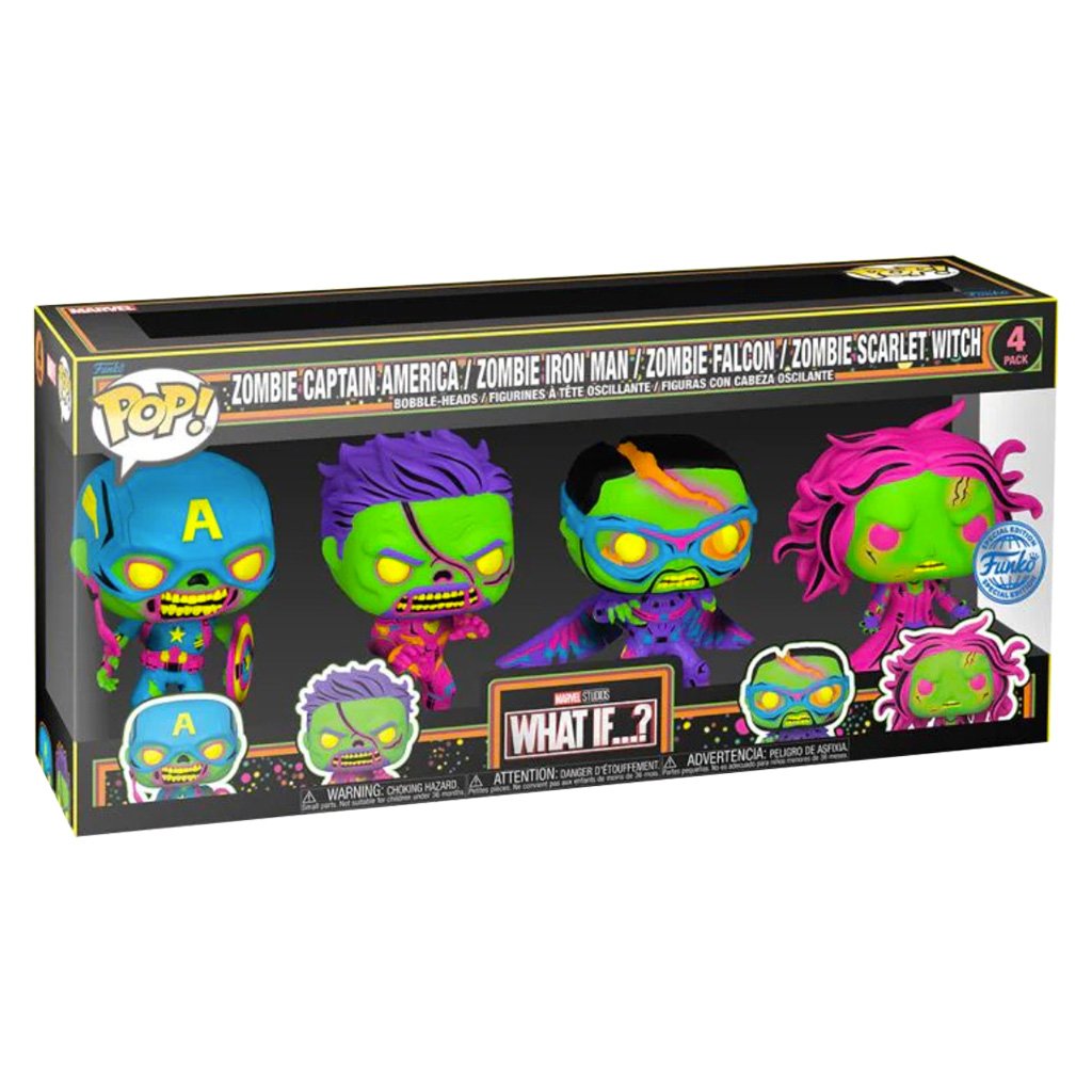 Funko Pop Marvel What If? - Zombie Blacklight 4-pack (69116)