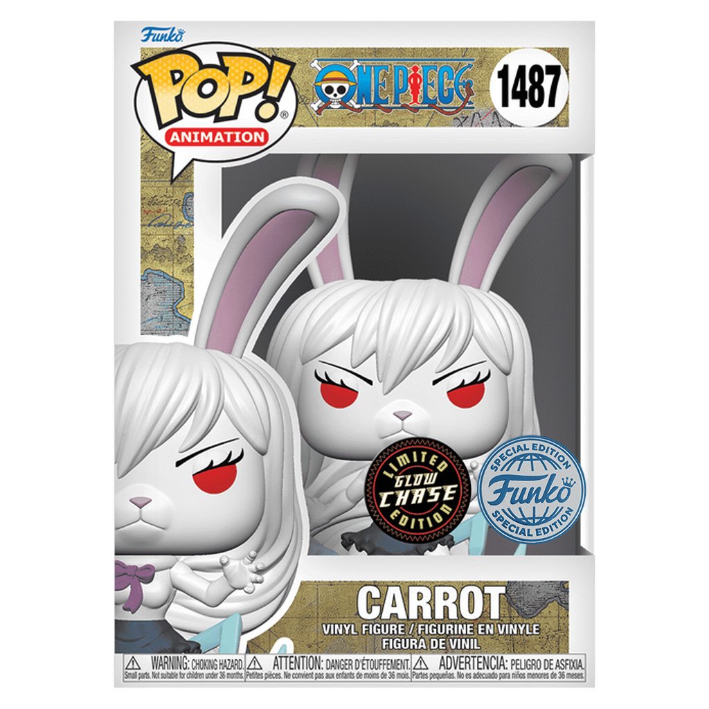 Funko Pop Animation Chase One Piece Exclusive - Carrot 1487 (glows In The Dark)