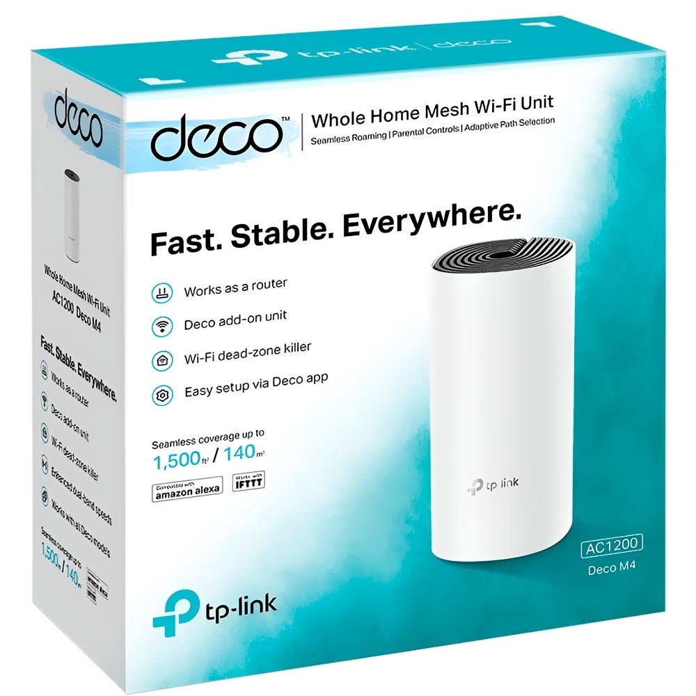 Router Tp-Link Deco M4 Whole Home Mesh Wi-Fi AC1200 Dual Band 2.4GHz 5GHz Blanco
