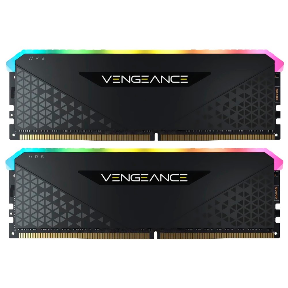 Memoria RAM Corsair Vengeance RGB RS DDR4 16GB (2x8GB) 3200MHz Negro (CMG16GX4M2E3200C16)