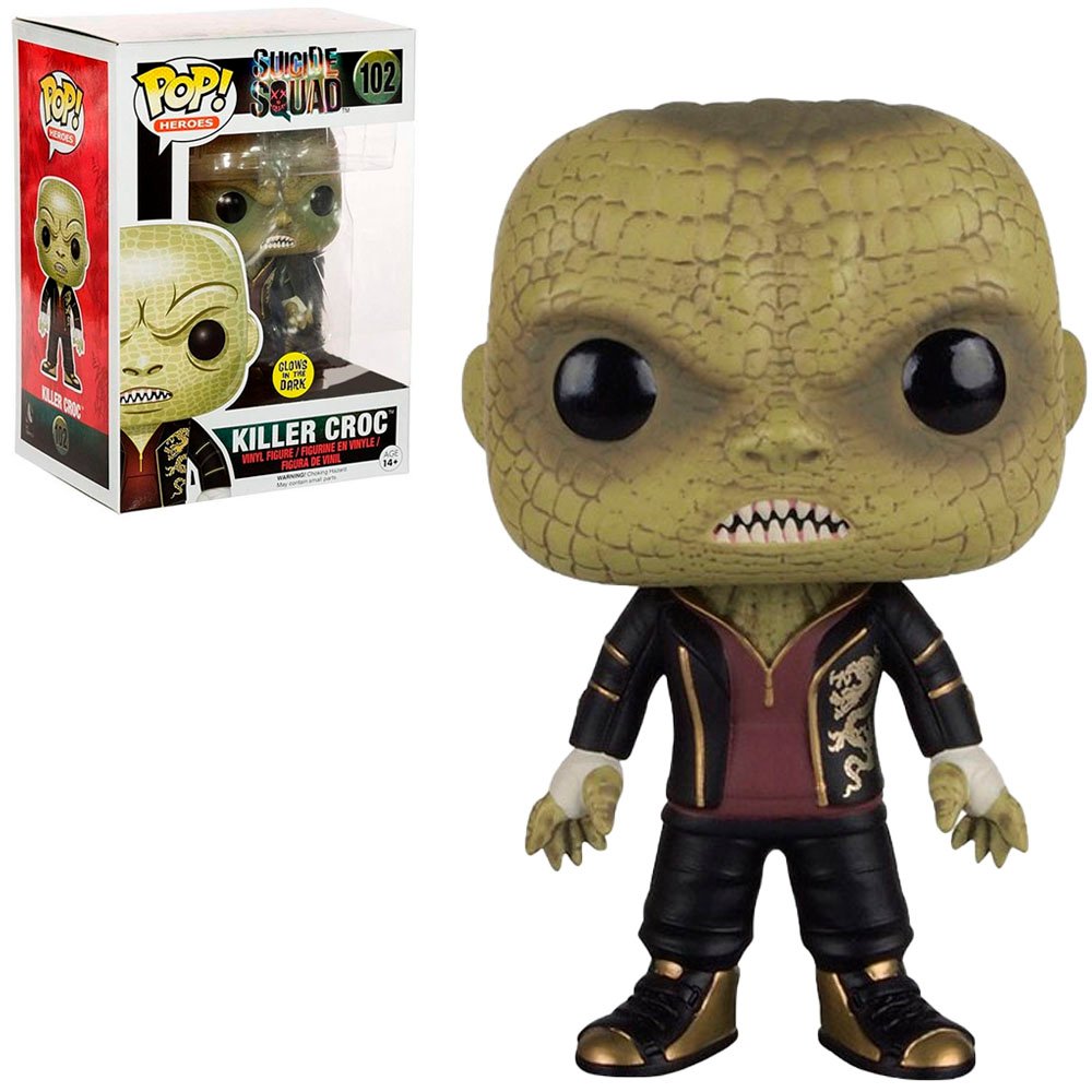Funko Pop Heroes Dc Suicide Squad Exclusive - Killer Croc 102 Glows In The Dark