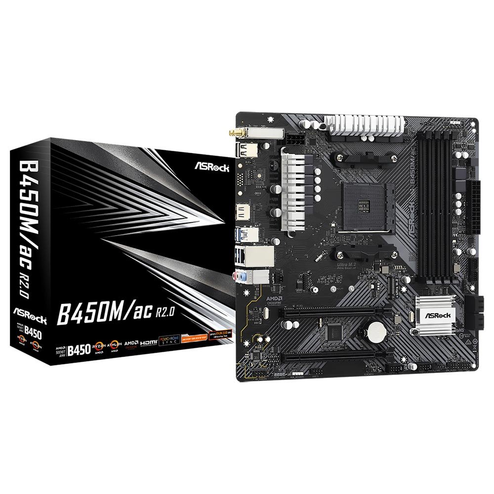Placa Madre ASRock B450M AC R2.0 Socket AM4 DDR4