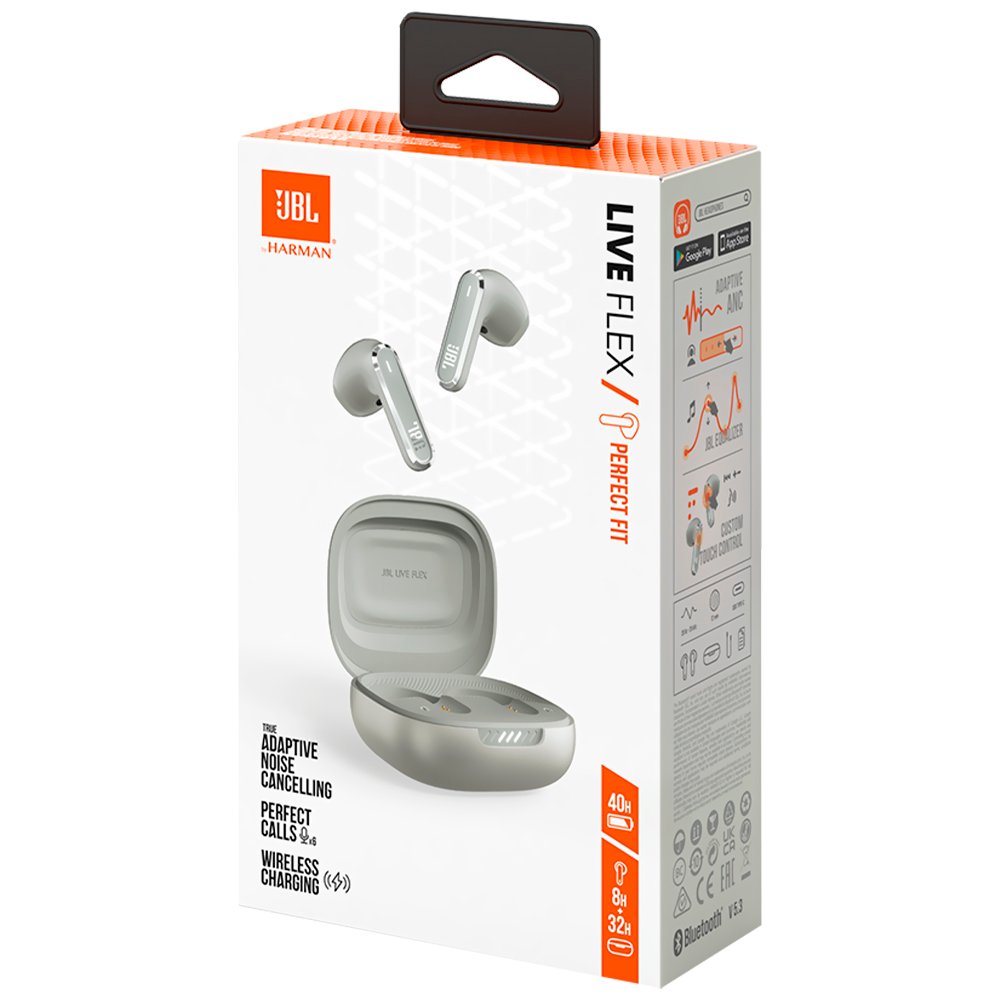 Auricular JBL Live Flex Perfect Fit TWS Bluetooth - Plata