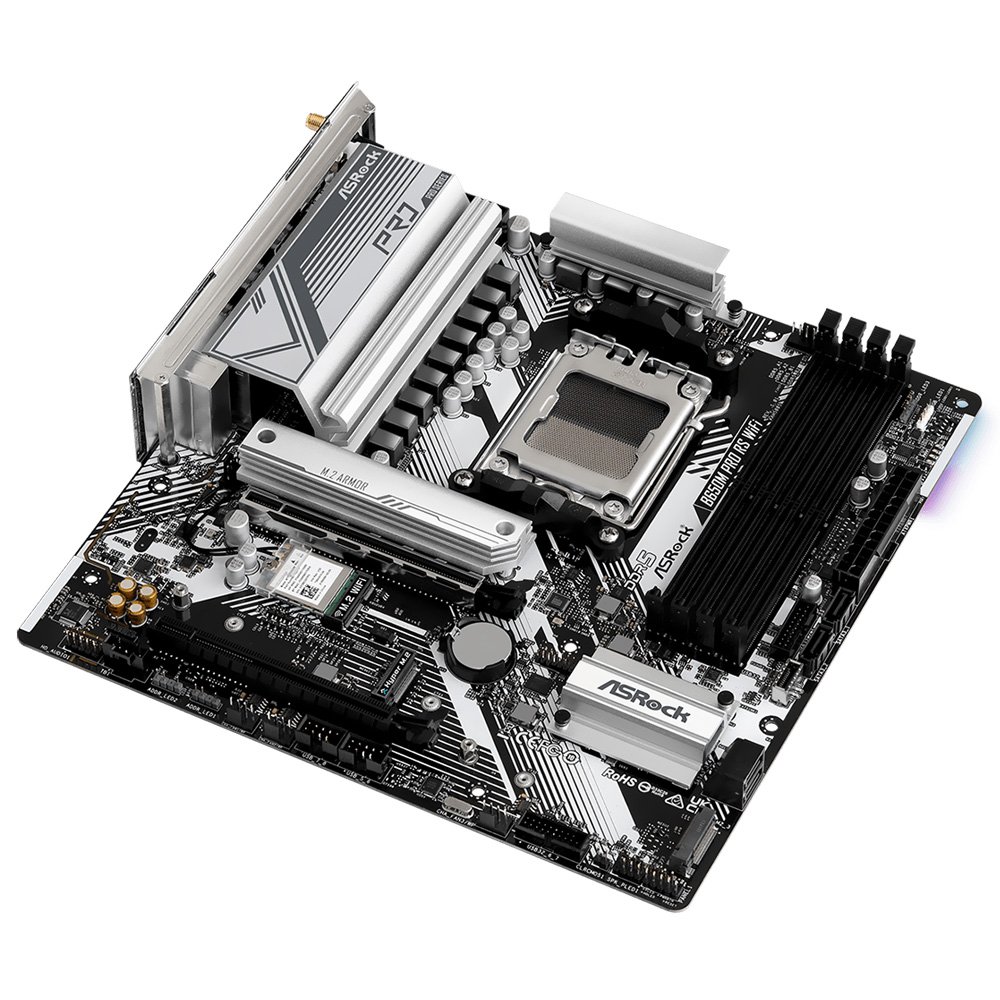 Placa Madre ASRock B650M Pro RS Wi-Fi Socket AM5 DDR5