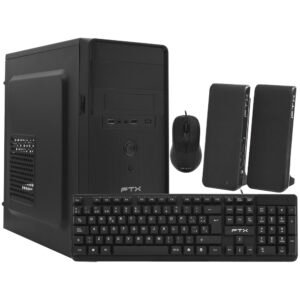 GABINETE KIT FTX FTXM1 Español FONTE 600W+MOUSE+TEC+SPEAKER Negro