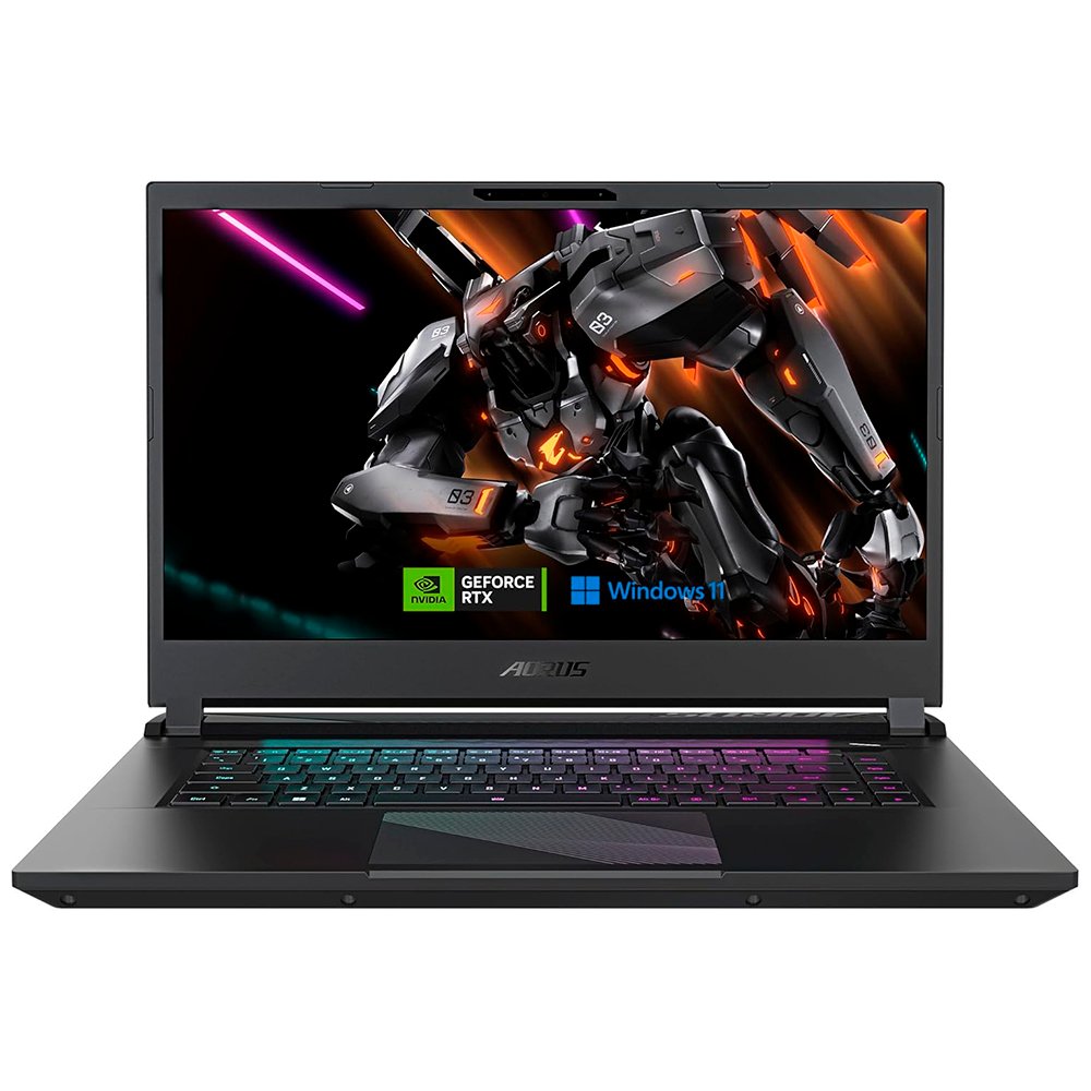 Notebook Gamer Gigabyte AORUS 15 9SF-E3BR754SH Intel Core i5 12500H Pantalla QHD 15.6" 16GB de RAM 512GB SSD Win11Home GeForce RTX4070 8GB