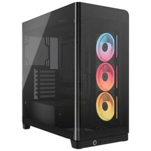 GABINETE GAMER CORSAIR CC-9011314-WW FRAME 4500X RS-R ARGB VIDRO Negro - 3 COOLER - MID TOWER